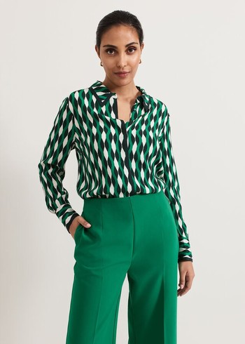 Phase Eight Petite Rita Shirts Green USA | 9102654-DS